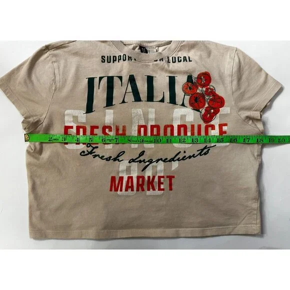 NWOT Divided H & M Women's Cropped Top Fresh Produce Size Medium - Picture 4 of 8